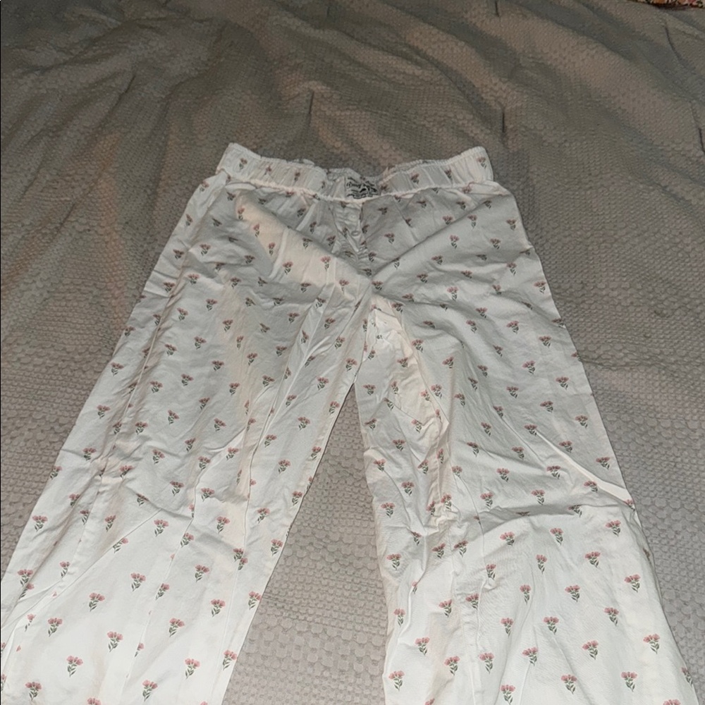 Dairy boy by Paige Lorenza Floral Print Pajama Pants size Medium white boxer